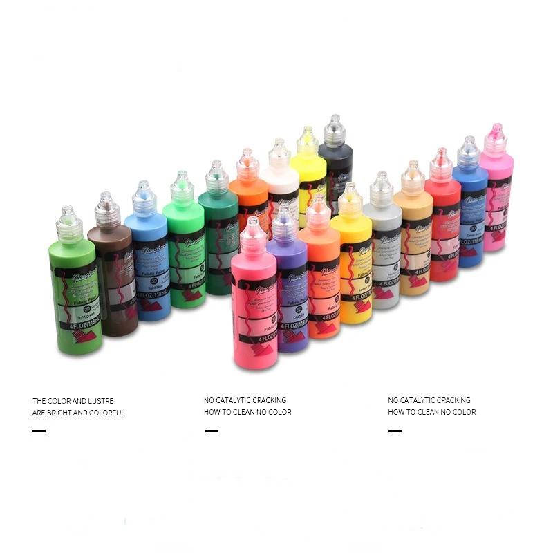 118ml Farbige Acrylfarbe 3D Dreidimensionale Farbe DIY Handbemalte Graffiti Textilfarbe