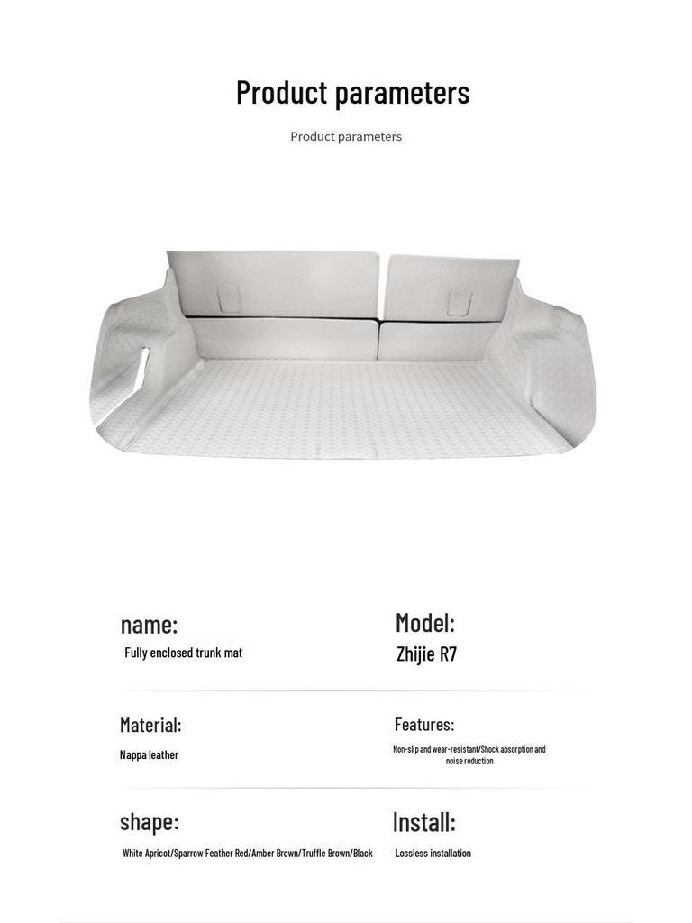 Zhijie R7 Full Coverage Waterproof Leather Trunk Mat