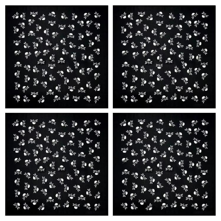 Compact Travel Bandana Skull Print Design Quick Dry Material For Adventure