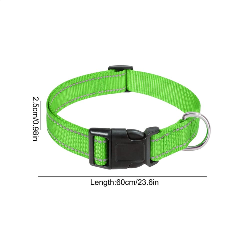 Reflective Dog Collar Adjustable Cat Collar Safety Nylon Pet Collar Durable Comfortable Reflective Pet Collar Pet Supplies