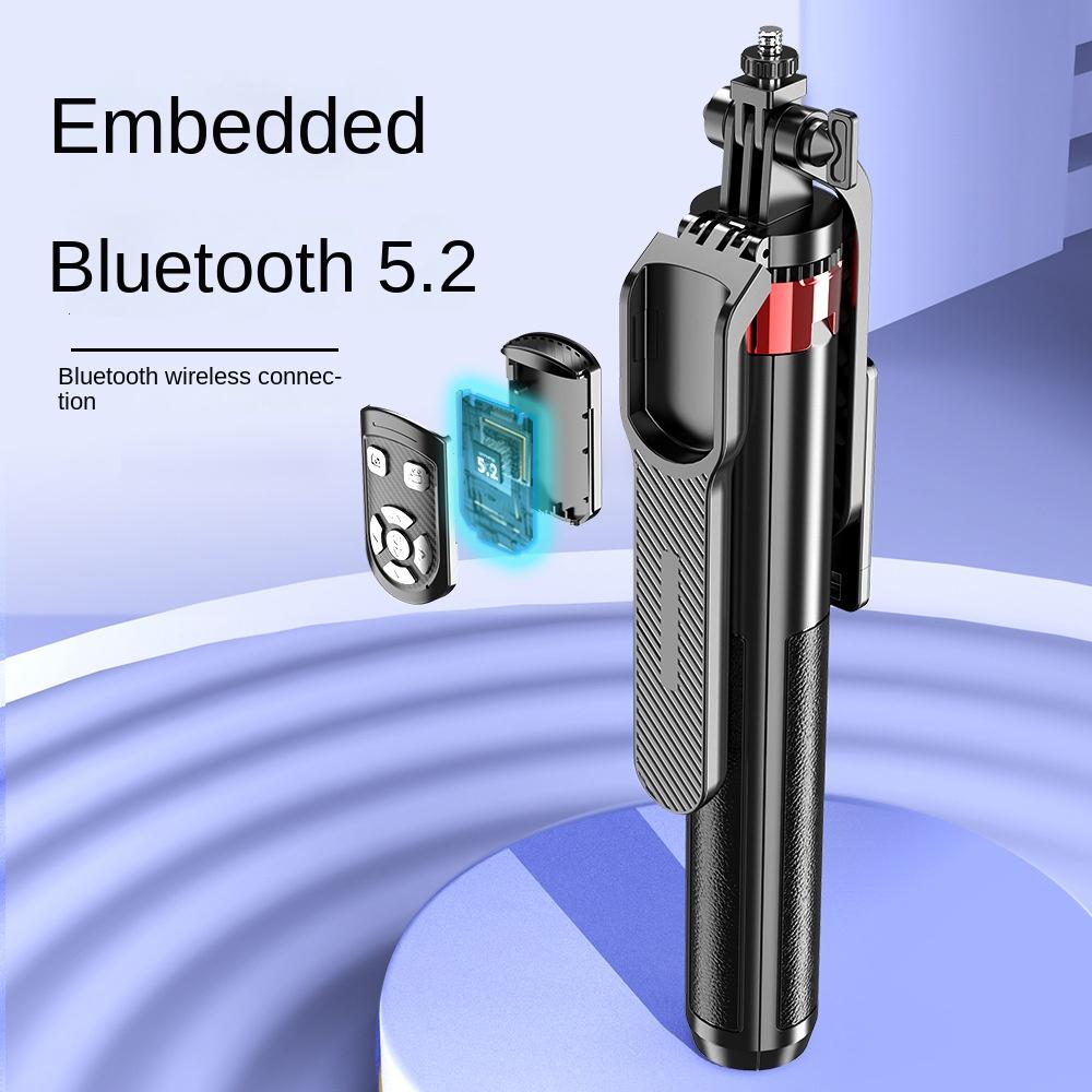 P185TK Aluminum Alloy Selfie Stick with for Tetrapod Universal Mobile Phone Holder Live Broadcast Handheld Stabilizer