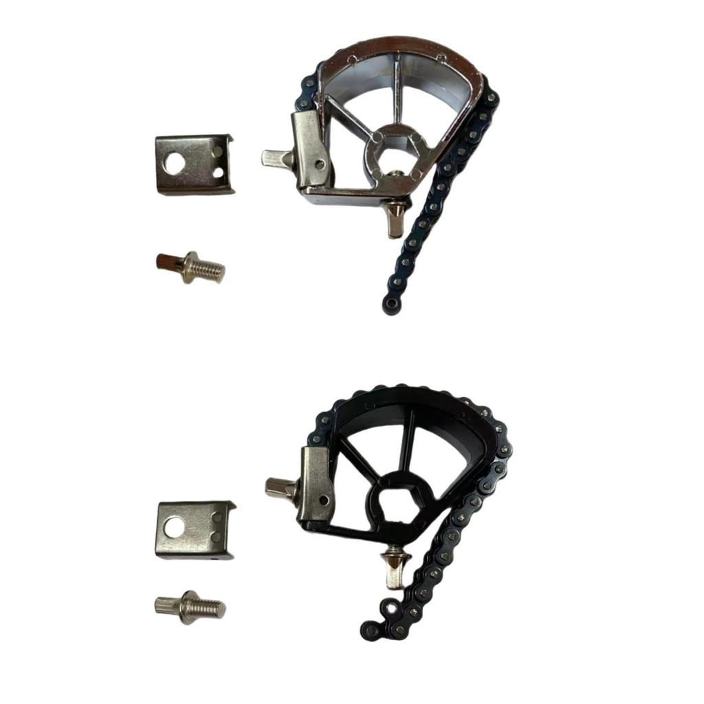 Double Chaîne Entraînement Accessoires Percussions Robuste Stable Pédale de Grosse Caisse Chaîne