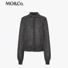 MO&Co. Women's Sheer Short Lapel Knit Cardigan