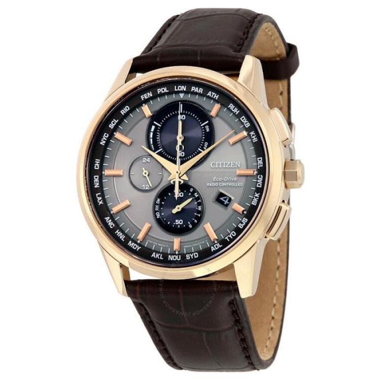 Citizen Ecology Drive Kollektion Lichtbetriebenes Quarzwerk Armbanduhr aus echtem Leder AT8113-12H