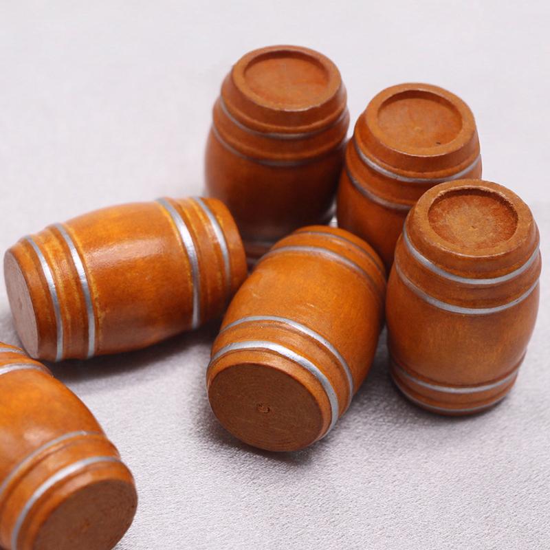 Mini Wooden Red Wine Miniature Beer Beer Cask Beer Keg For Dolls House Decoration