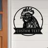 Metal Rooster Wall Art, Funny Chicken Coop Decor, Hen House Sign, Barnyard Kitchen Gift, Farmhouse Tin Sign