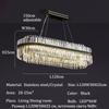 French luxury crystal chandelier Nordic modern home lighting living room LED chandelier room decoration indoor ceiling light