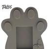 Marco de Foto para Mascotas con Textura Delicada, Lápida, Piedra Conmemorativa para Perro, con Ranura Integrada para Tarjeta de Foto, Mariposa 3D y Diseño de Pata de Recuerdo Conmemorativo, Adorno,