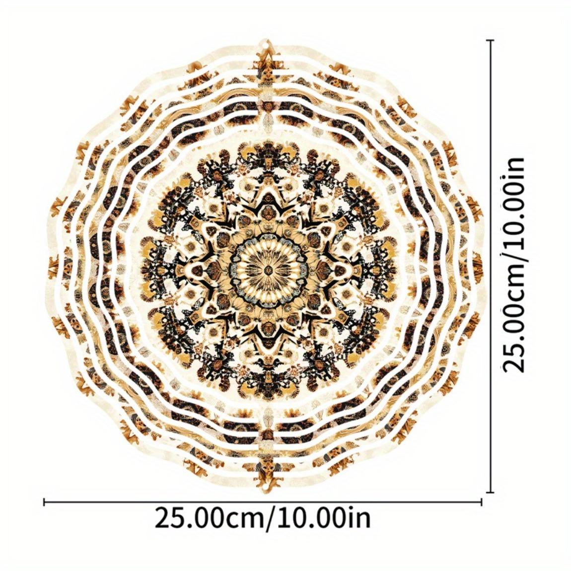

10-дюймовая подвесная вращающаяся ветряная мельница с крючком на 360 градусов, художественная музыка ветра для балкона, лужайки, летнего декора, креативный подарок для друзей 01A