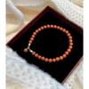 Persimmon Red Natural Southern Red Agate Bracelet, Zodiac Bracelet for Women, Simple Rabbit-themed Jewelry Gift for Girlfriends