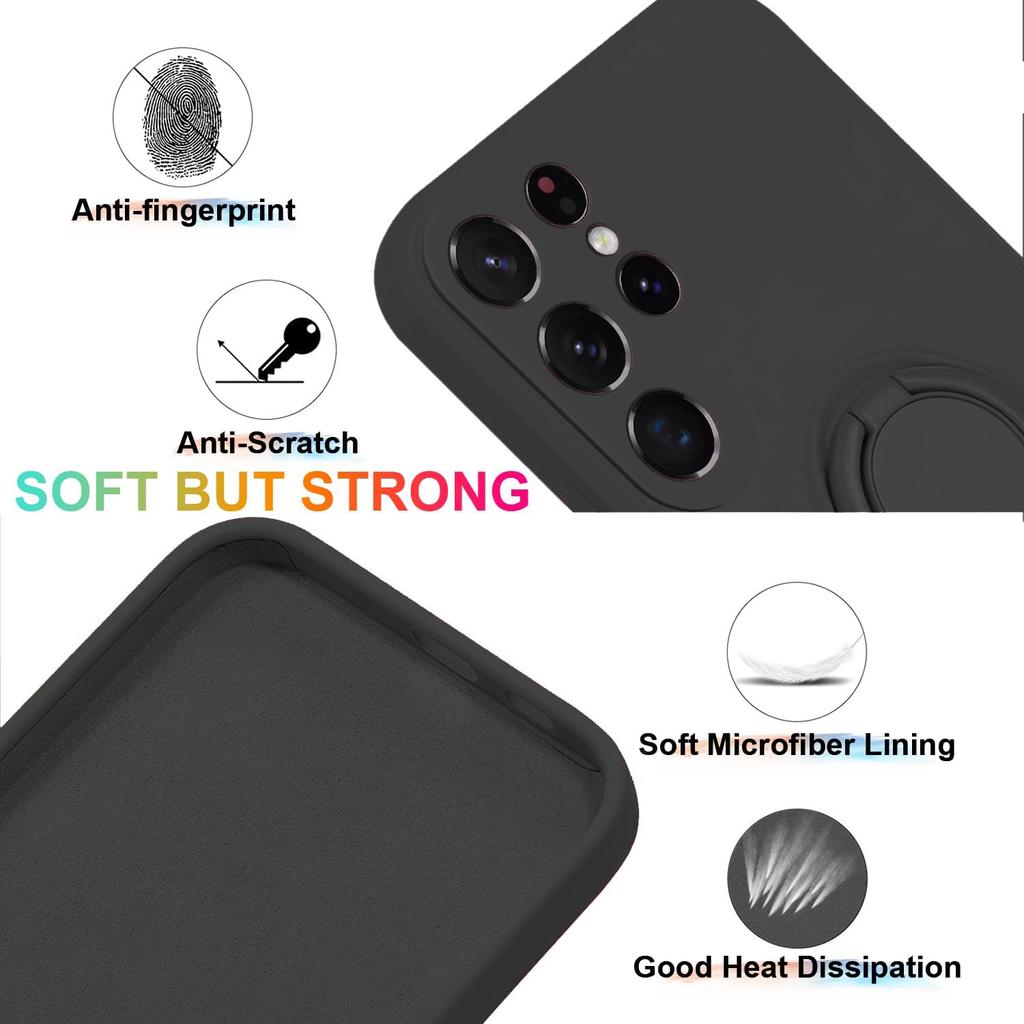 For Samsung Galaxy S24 Ultra Case with Strap Ring Holder Kickstand Phone Cover