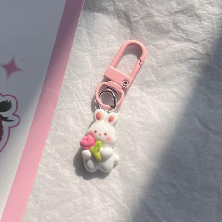 Miniature Rabbit Ornament Delicate Rabbit Keyring Pendant Cute Bag Decorations