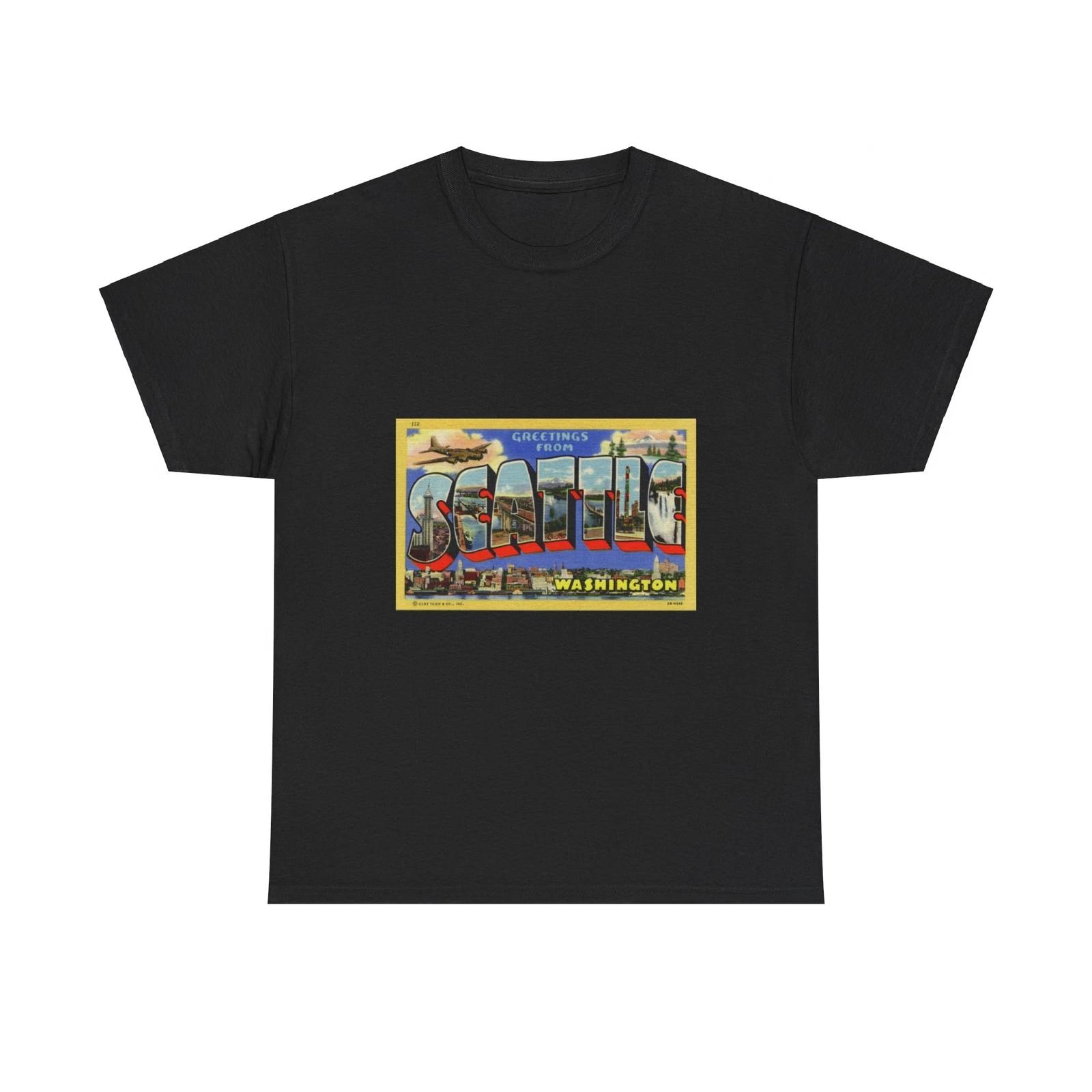Greetings from Seattle Washington (Greeting Postcards) T shirt 4XL