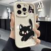 Cartoon Black Cat UV Print Phone Case For Xiaomi Redmi Note 14 13 12 11 10 9 8 7 Pro/Plus 4G 5G Shockproof Anti-Scratch Cover