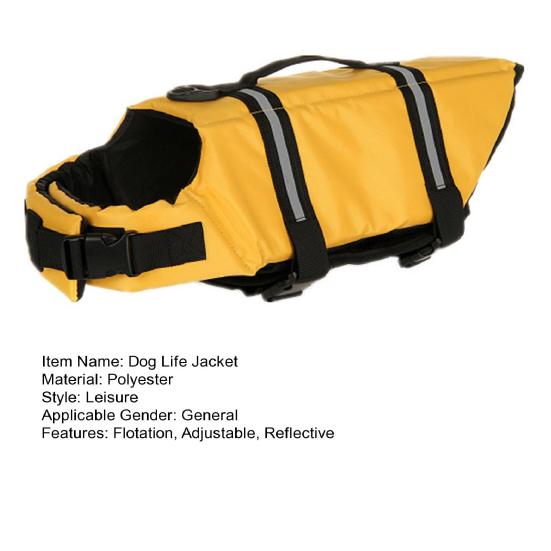 Dog Life Jacket Reflective Dog Flotation Safety Vest with Rescue Handle for Swimming Boating Surfing Adjustable Lifejacket Swimwear for Small Medium