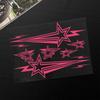 Meteor Motorcycle Vinyl Sticker Waterproof Non-fading 1 Set for Scooter Side Panel Rider Gift Decoration