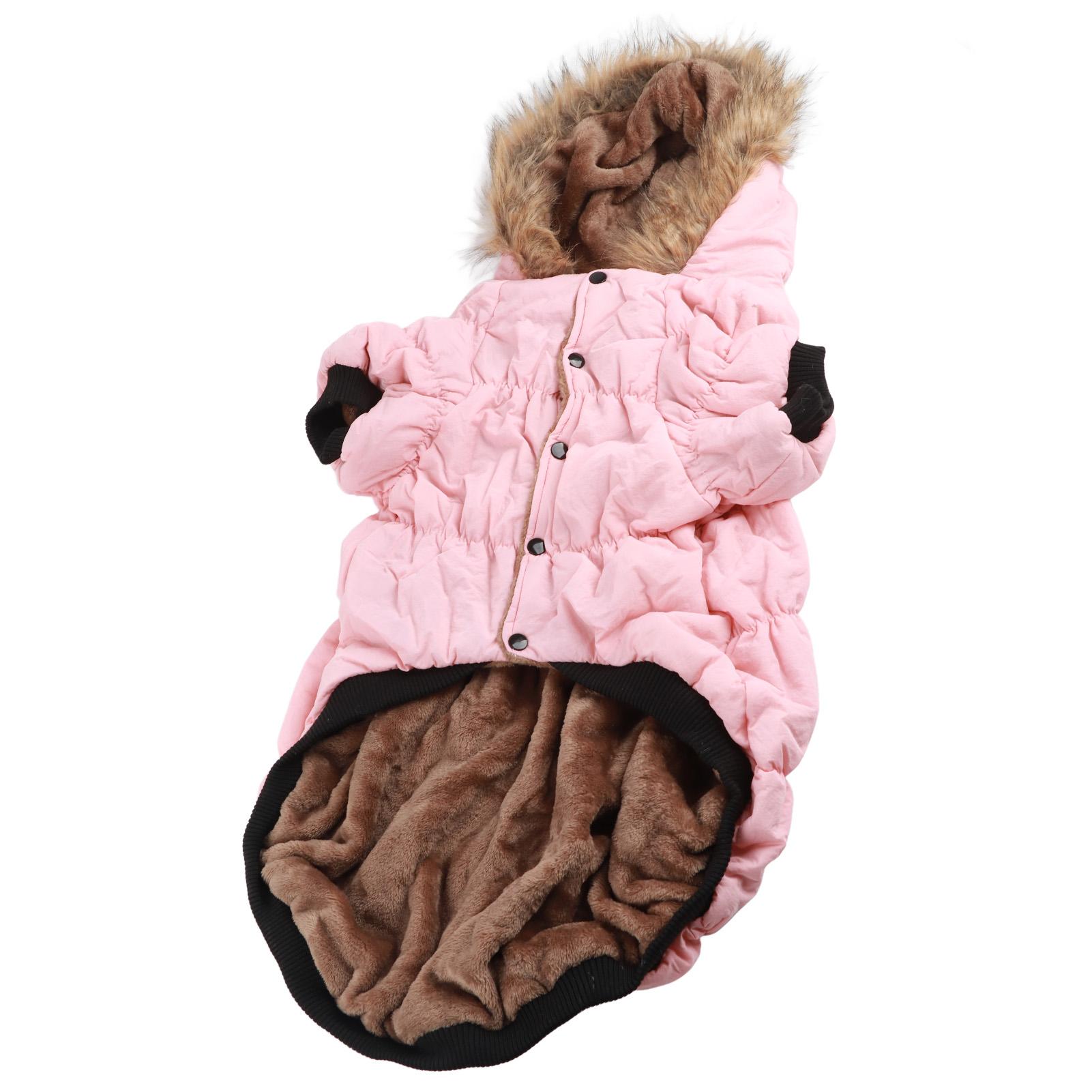 

Dog Hooded Down Jacket Double Layer Thickening Pet Cold Weather Coat for Large Dogs 5XL
