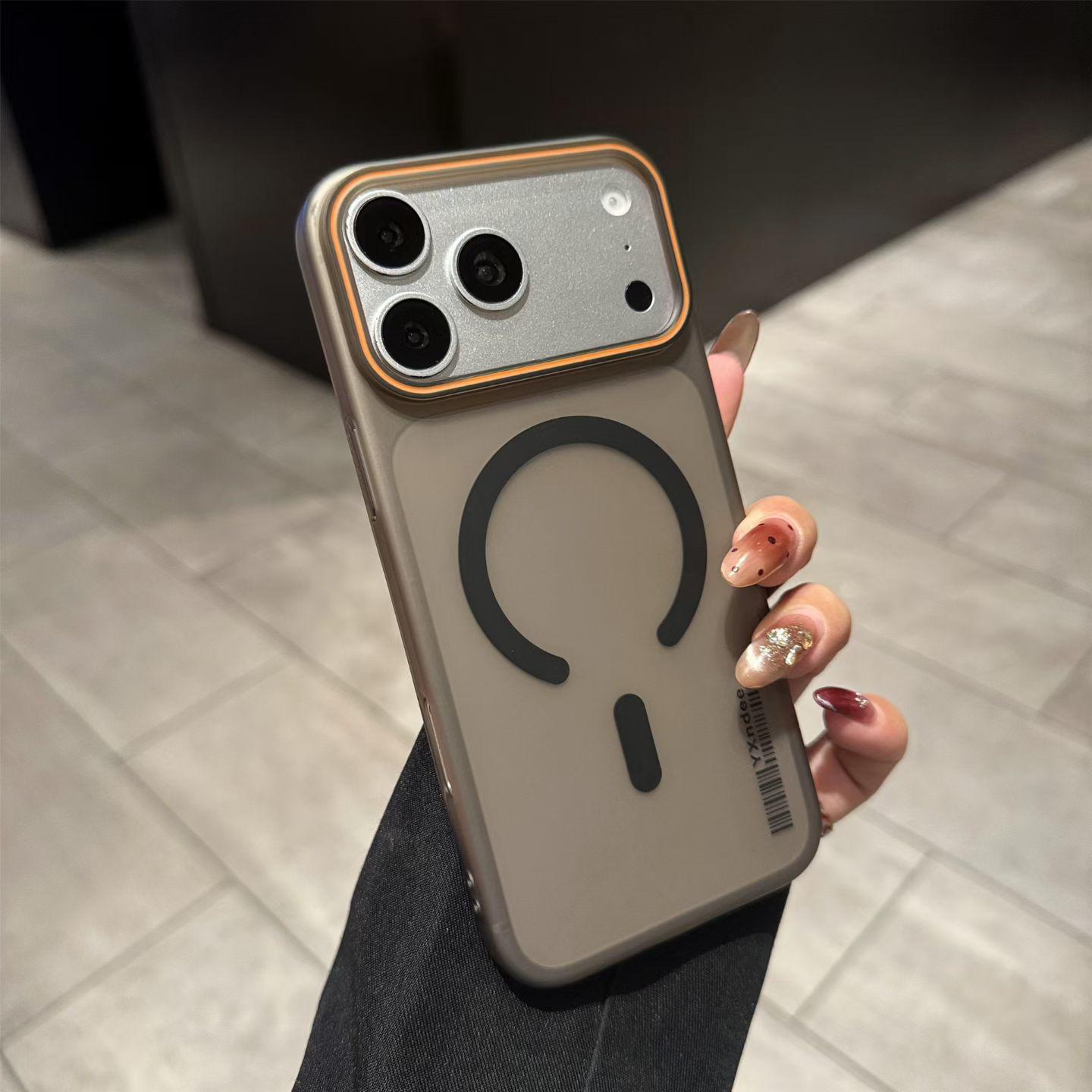 

Compatible with iPhone 17E: Frosted Transparent Magnetic Case, Ultra-Thin Skin-Feel Hard PC Protective Case for Apple 16/15 PRO iPhone 15 чёрный