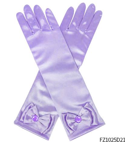Accessori Principessa Autunno/Inverno Natale Guanti con Fiocchi Giallo Azzurro e Viola