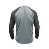 Herren Henley-Hals Raglanärmel T-Shirt Unifarben Patchwork-Tasche Oberteil
