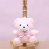 Cute Bow Tie Teddy Bear Plush Toy Keychain Bag Charm Pendant Doll Accessory