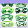 St.patrick's Day Bow Pet Accessory Lucky Green Check Collar