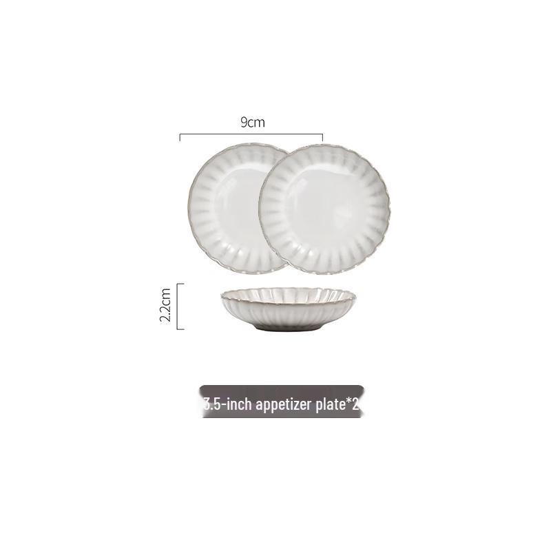 Embossed Ceramic Serving Plate