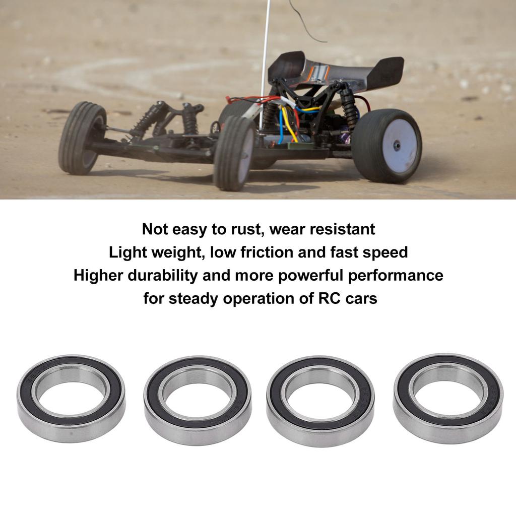 4PCS RC Car Ball Bearing Kit 15x24x5mm Steel Rubber High Strength for Traxxas 1/10 MAXX 2.0