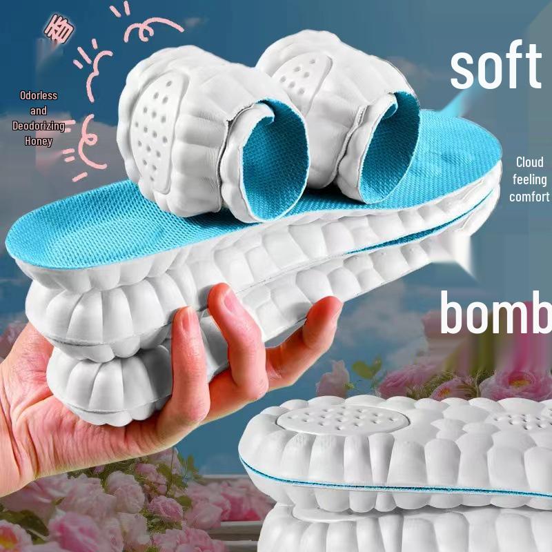 Cloud Massage Air Cushion Insoles - Breathable, Sweat-Absorbent, Cut-to-Fit for Long Standing Comfort