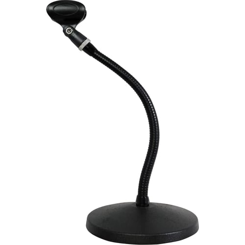 KC Gooseneck Tabletop Microphone Stand, Black, MDS-3/BK