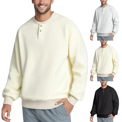 Men's Hoodie Loose Casual Long Sleeved Round Neck