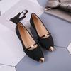 Korean Version of Shallow Mouth Women's Spring and Summer New Versatile Comfortable Pointed Flat Bottom