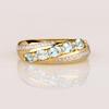Sky Blue Topaz Ring Gold Plated 925 Sterling Silver with White Topaz