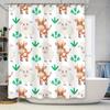 Animal Cartoon Pattern Shower Curtain Waterproof Bathroom Decoration Home Decor Soft Fabric Print 3D Printing Customizable Size