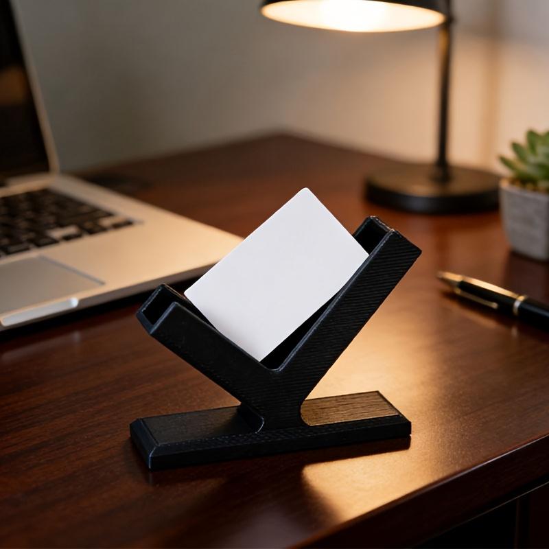1PC Industrial Style Creative Business Card Storage Rack, Desktop Card Display Seat, Simple Design Office Organizer