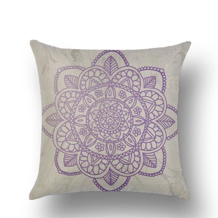 Purple Cartoon Modern Simple Linen Pillow Cover  Office Home Car Pillow Cover Premium Durable Quality