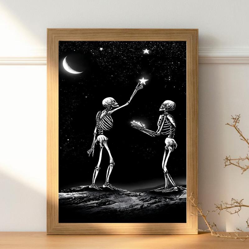 

Простой Череп Любовь Женаты Влюблены Винтажные Постеры Липкий Винтаж Комната Дом Бар Кафе Декор Каваи Комнатный Декор 21cm×30cm NoFrame