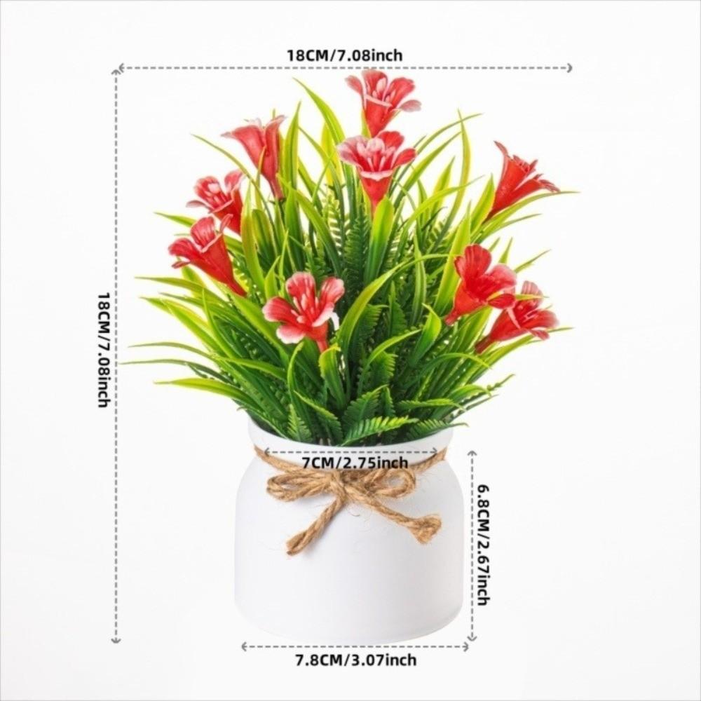 Plastic Artificial Flower Bonsai Fake Plant Flowers Potted Ornament Simulation Succulents Evergreen Bonsai Desktop Decoration