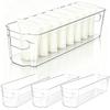 4 Pcs Breastfeeding Storage Container Clear Freezer Organizer Bins | Plastic Fridge Storage Container Breastfeeding Supplies For