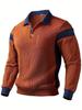 Essential for men! Long sleeve polo shirt, slim fit, casual daily wear