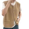 Primavera Autunno Nicchia Premium Gilet in Maglia Donna Elegante Francese Versatile Moda Bottone Dorato Girocollo Gilet Tinta Unita