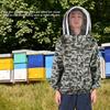 Foldable Beekeeping Protective Veil Jacket Double Zippered Bee Suit Beekeeper Supplies