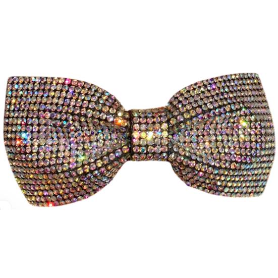 

Заколка для волос с большим бантом, блестящая заколка для волос с бантиком и заколкой для волос, материал из сплава, изысканный дизайн, заколка для волос, модные аксессуары разноцветный