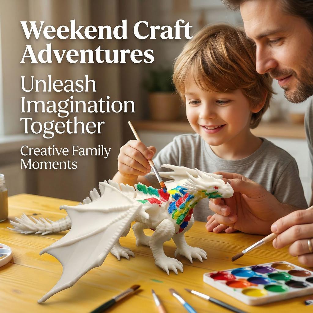 3D Printed Dragon Joint Movable Model Ornament - Colorable Boys' Toy Figurine For Children'S Gift