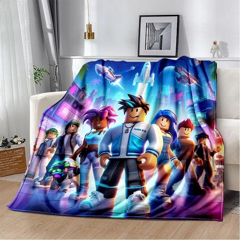 2025 New Style R-Robloxs Cartoon Game Gamer Soft Blankets,Keep Warm Throw Blanket Comfortable Blanket for Beds Sofa Home Bedroom