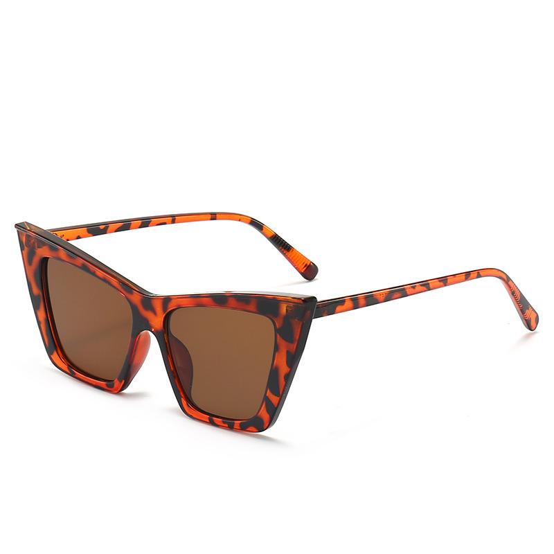 Trendy Versatile Sunglasses Designer Luxury Cat Eye Fashion Large Frame Sunglasses for Women Sunscreen UV Protection Sun Glasses