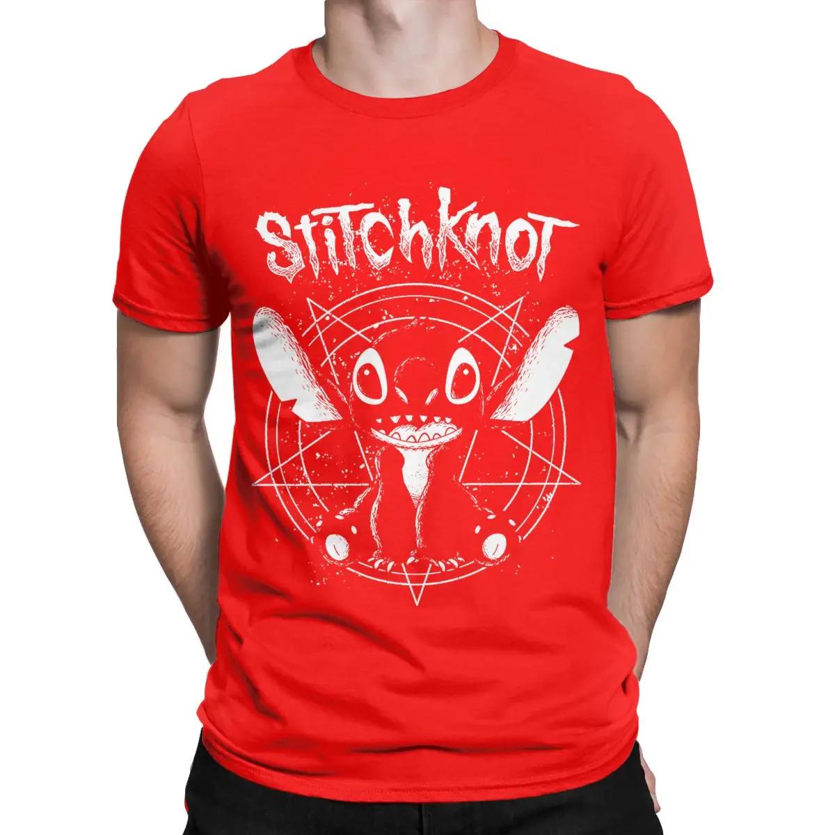 BenberFashion STITCHKNOT Lilo & Stitch Anime Heren T-shirt, Puur Katoen Korte Mouw, Grappige Korte Mouw, Casual en Comfortabele Heren Top 3XL