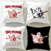 Classic Fashion Brand True Religion Cushion Cover Soft & Easy-Wash Pillow Case – Versatile for Couch, Bed, Travel and Office
