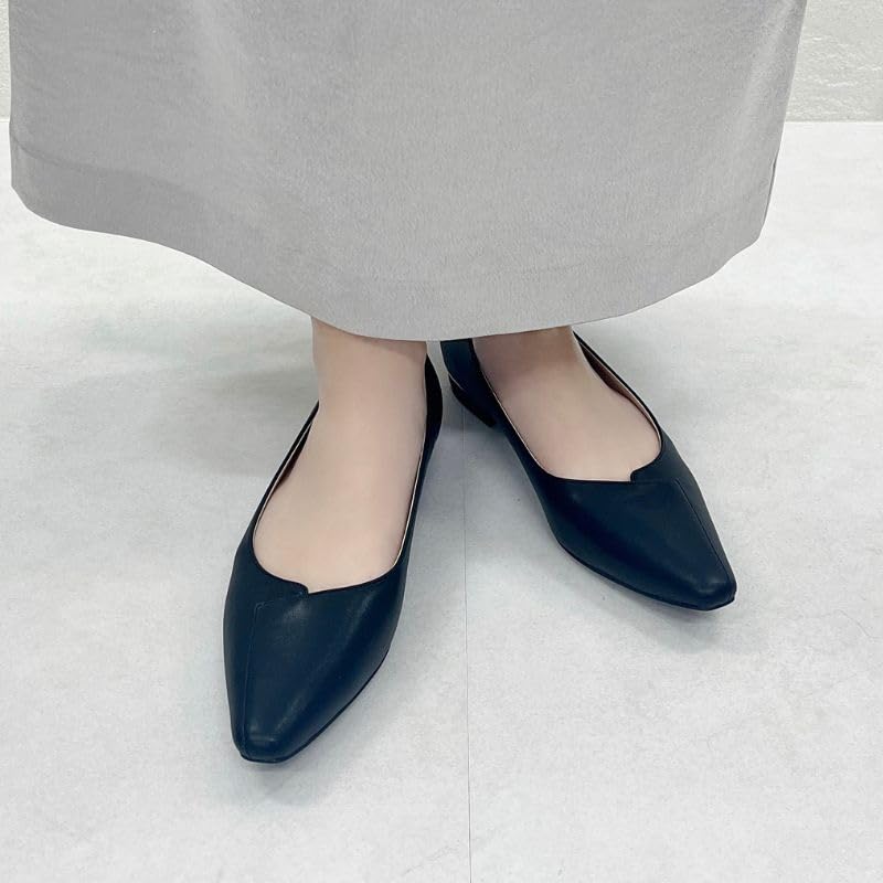 Asymmetrischer flacher Easy-to-EC für Büro und für E [Oriental Traffic] Pumps, tragen, exklusiv, Größen, pendeln, Frauen, 55102, 25.5