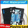 Waterproof Black Plastic Poker Cards Durable Playing Cards Gambling Board Game Family Home Gift